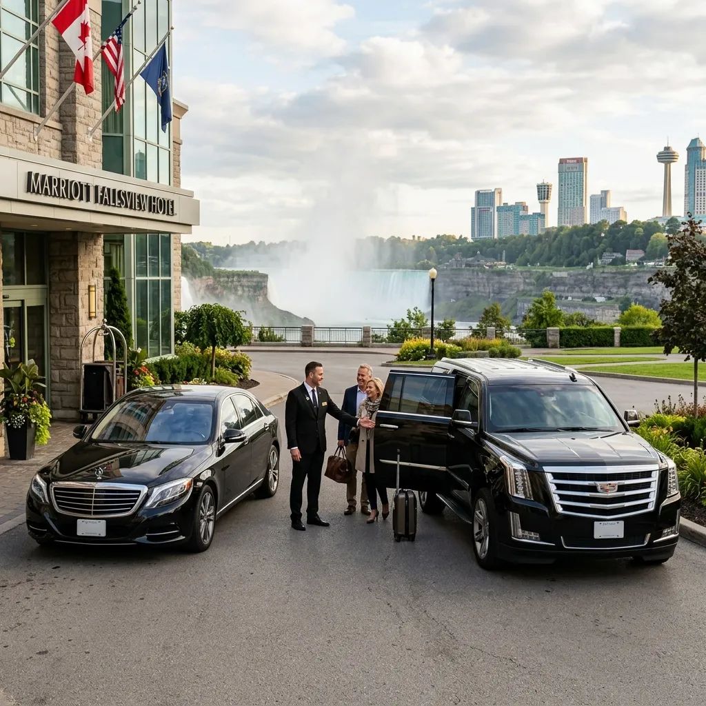 Niagara Falls Limousine Service with chauffeur sedan and SUV for private tours and hotel transfers