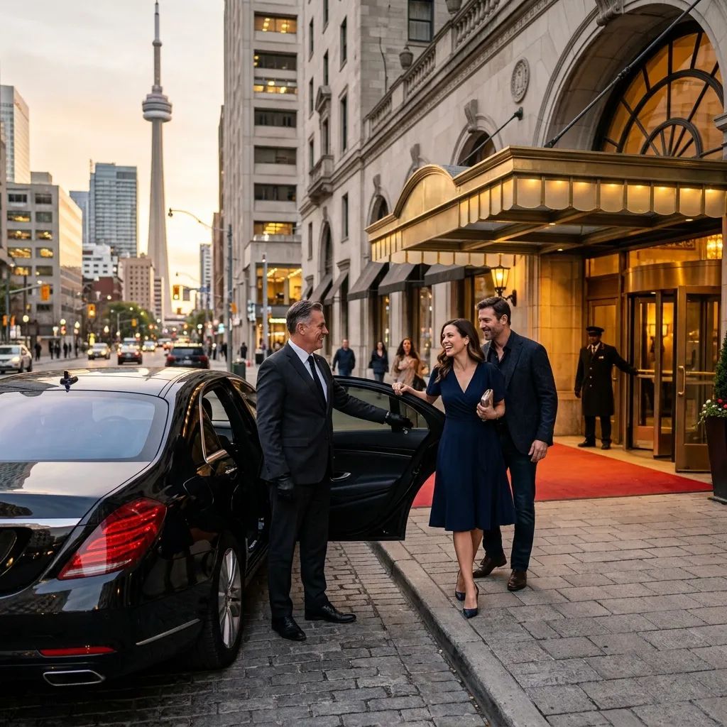 Professional chauffeur providing luxury limousine service in Toronto